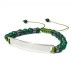 Pulseira Masculina Malaquita Placa