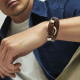 Pulseira Duas Voltas Couro Fivela